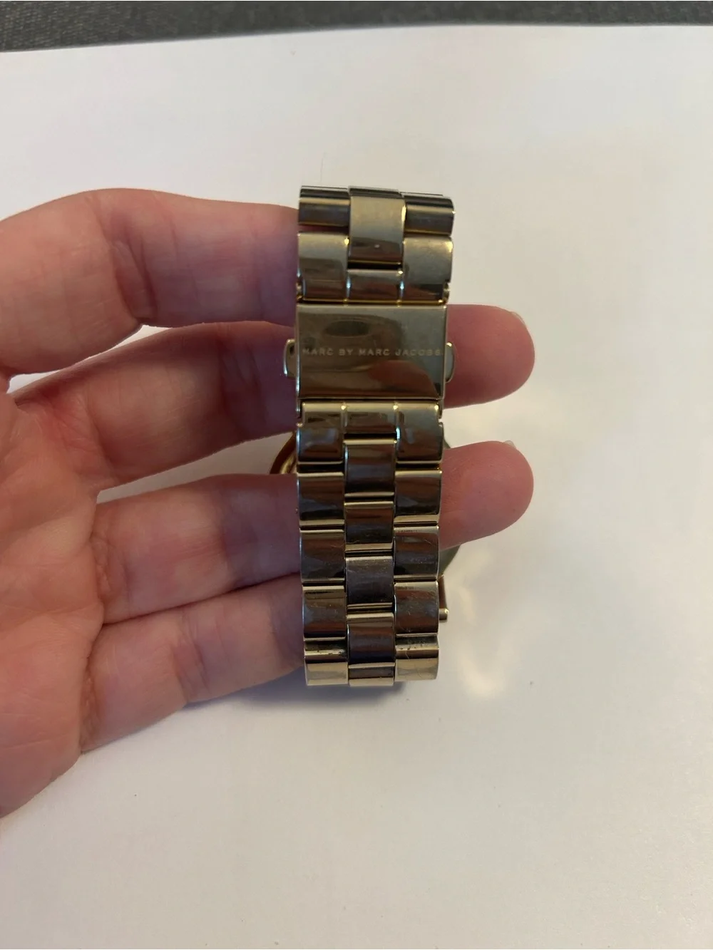 Marc by Marc Jacobs Gold-Tone Bracelet Watch with Black Dial